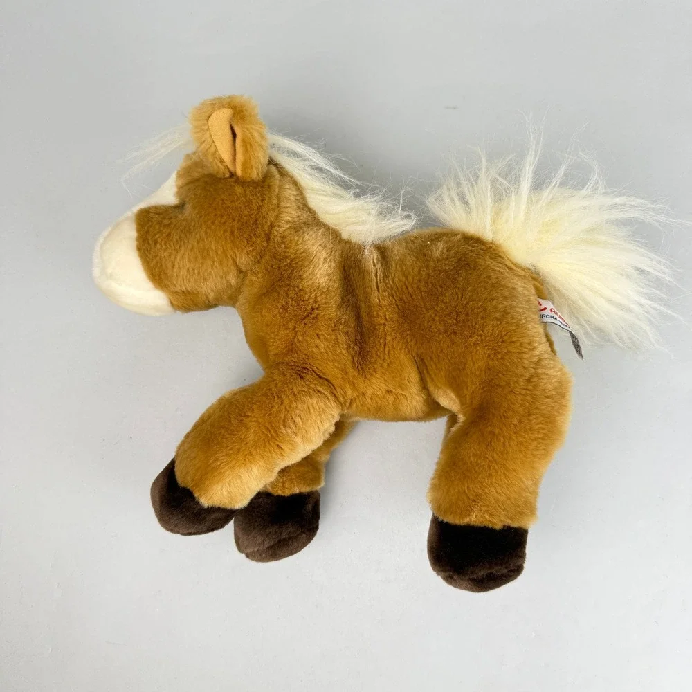 Aurora Horse Pony Toy Plush Tan White Blonde Stuffed Animal 12 Inch